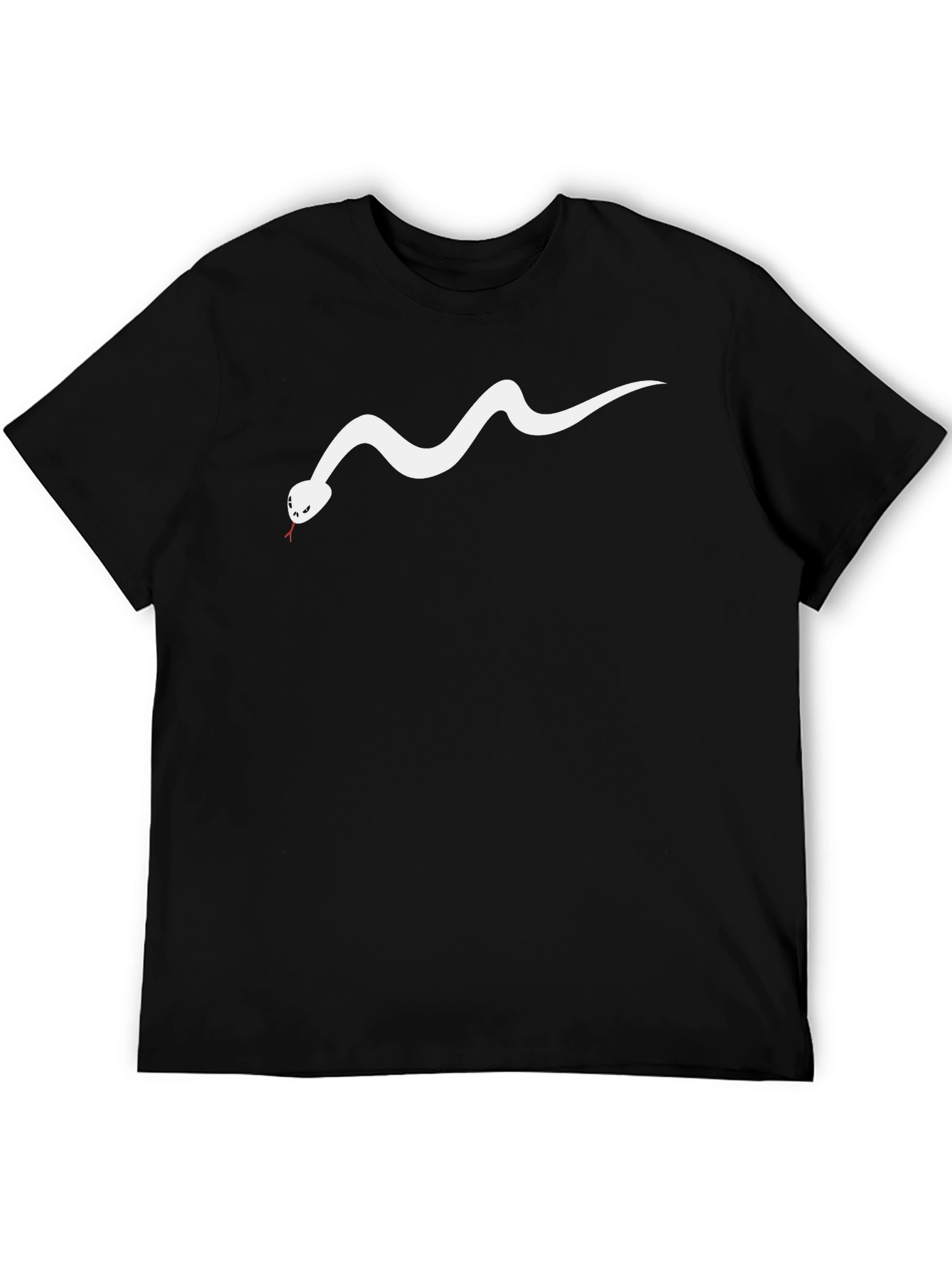 Black T-Shirt with Snake Graphic