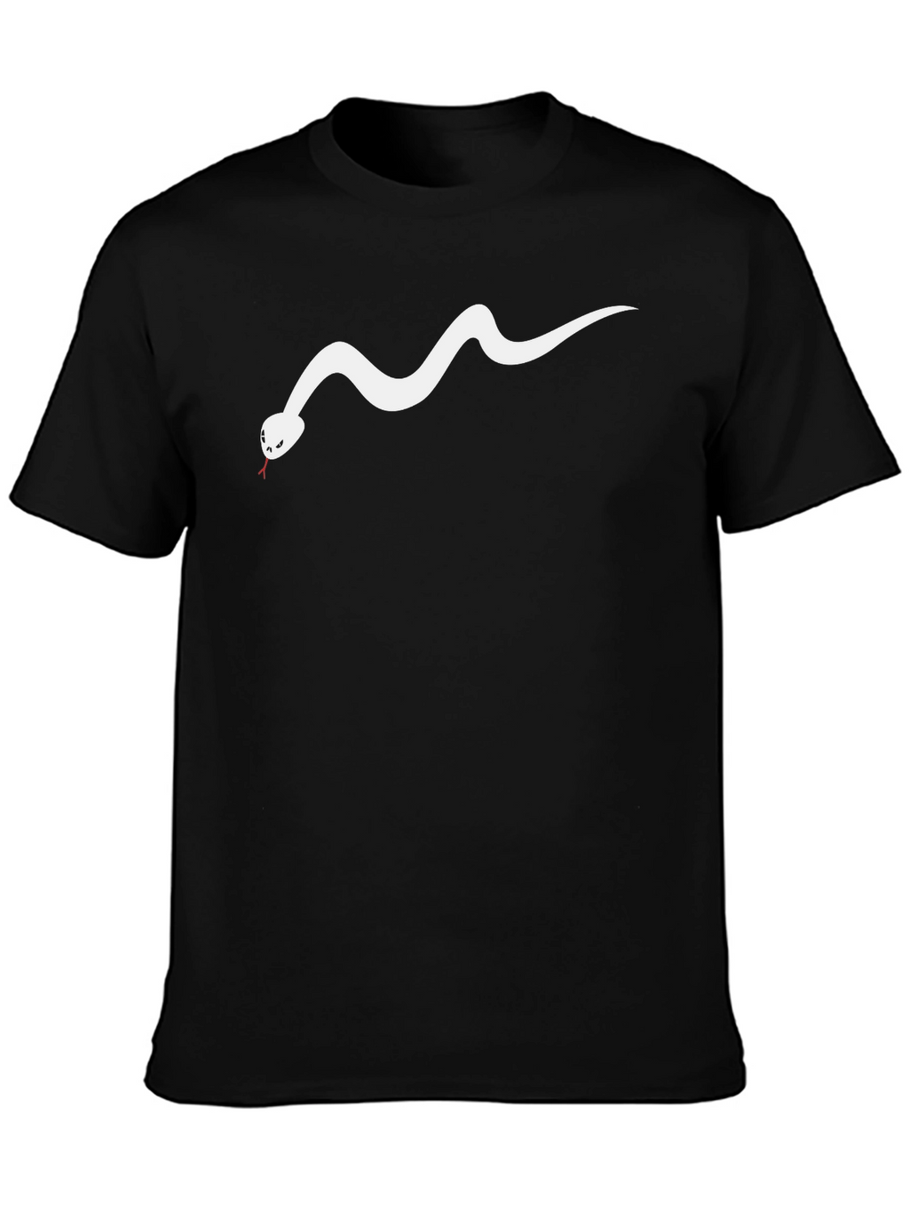 Black T-Shirt with Snake Graphic