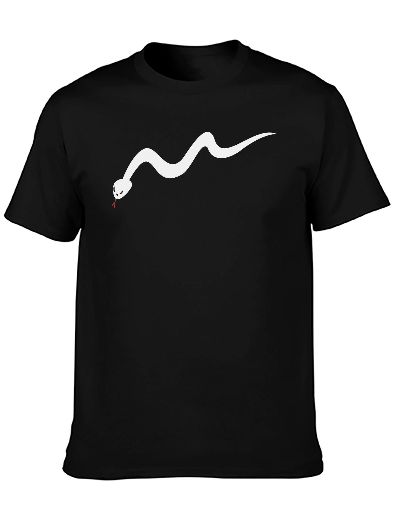 Black T-Shirt with Snake Graphic