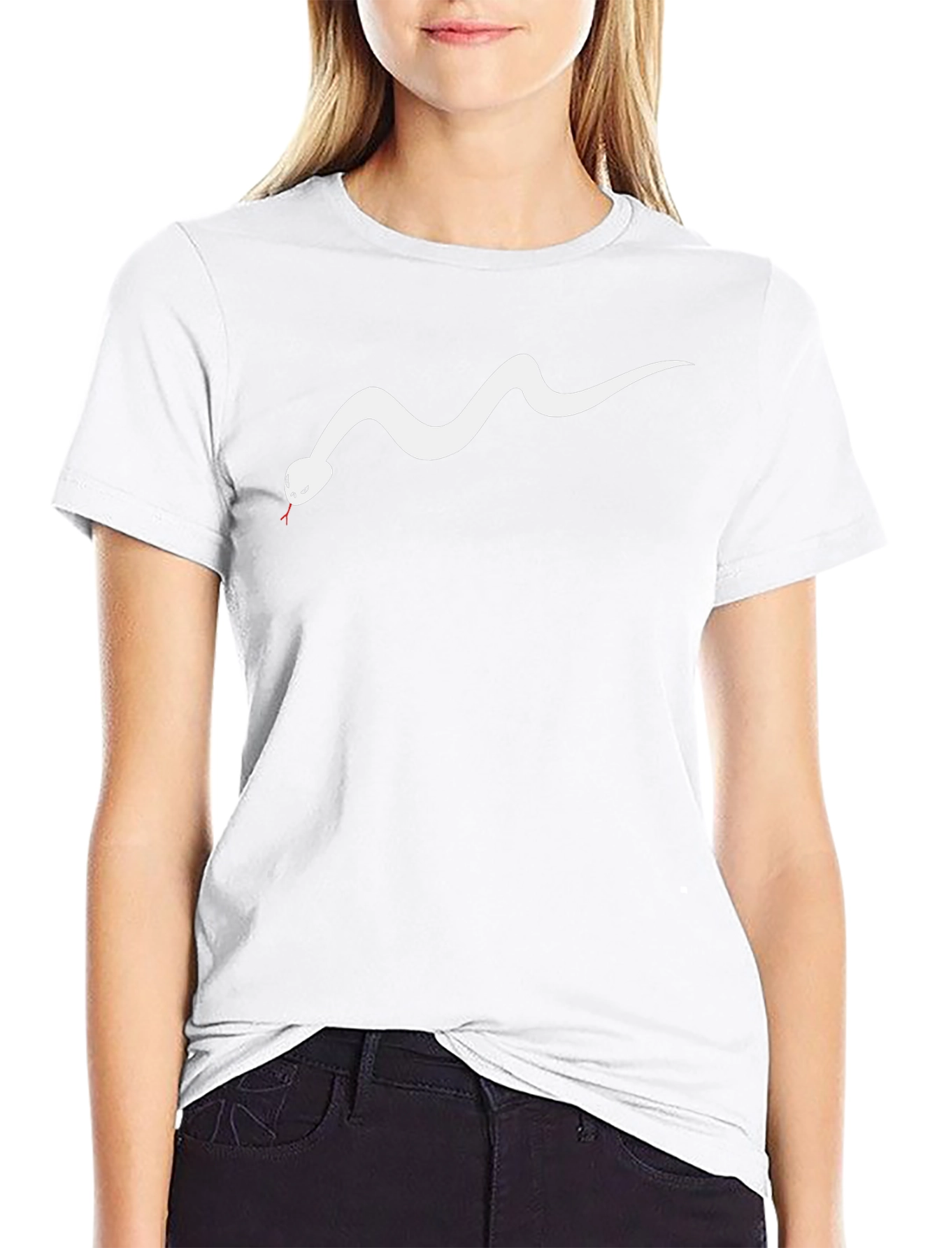 Black T-Shirt with Snake Graphic