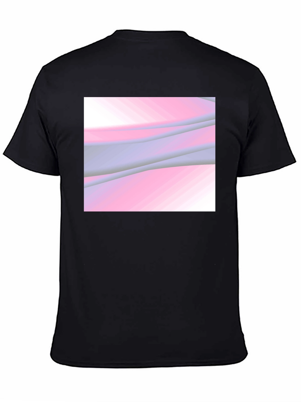 Abstract Wave Graphic Black T-Shirt