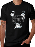 Occupy Moon Graphic T-Shirt - Space Adventure Tee