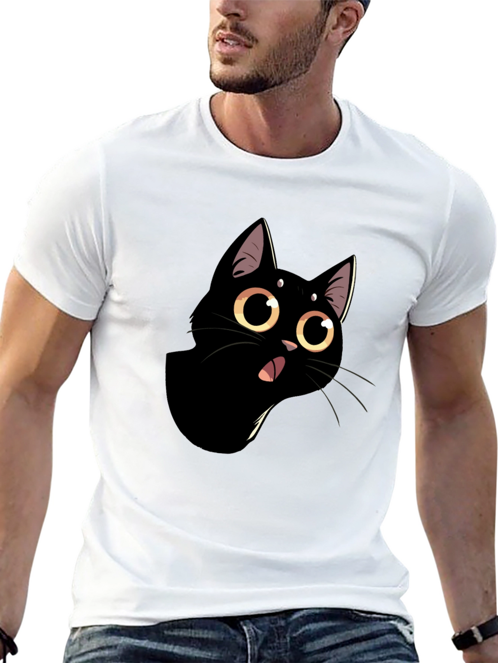 Funny Black Cat Graphic Tee