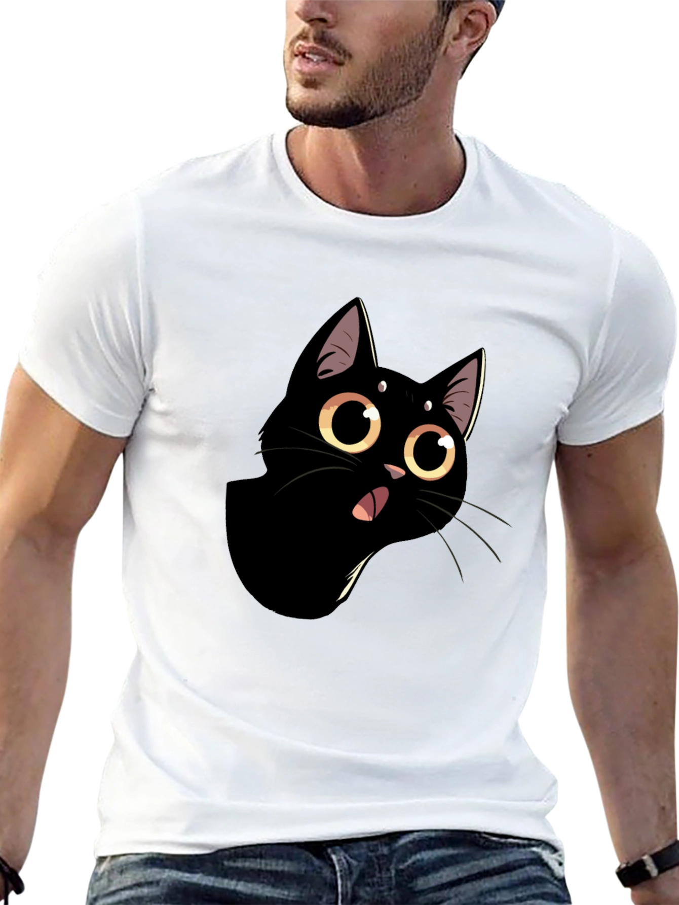 Funny Black Cat Graphic Tee