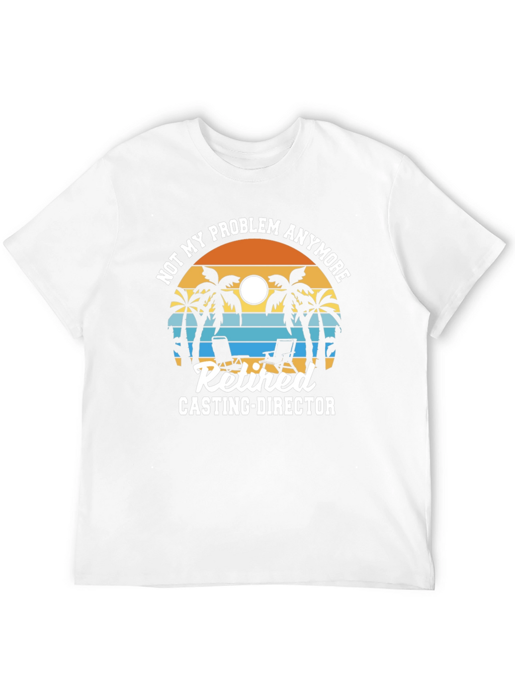 Retired Casting Director T-Shirt - Beach Design