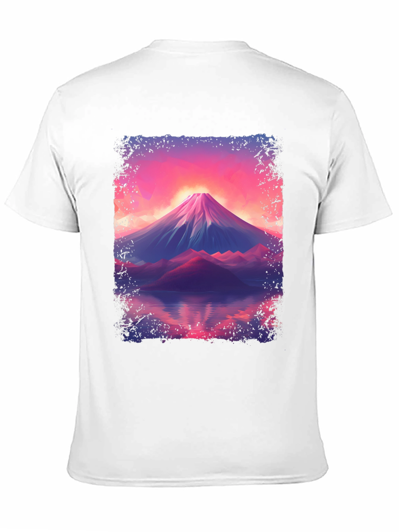 Mountain Sunset Graphic Tee - Black Cotton Blend