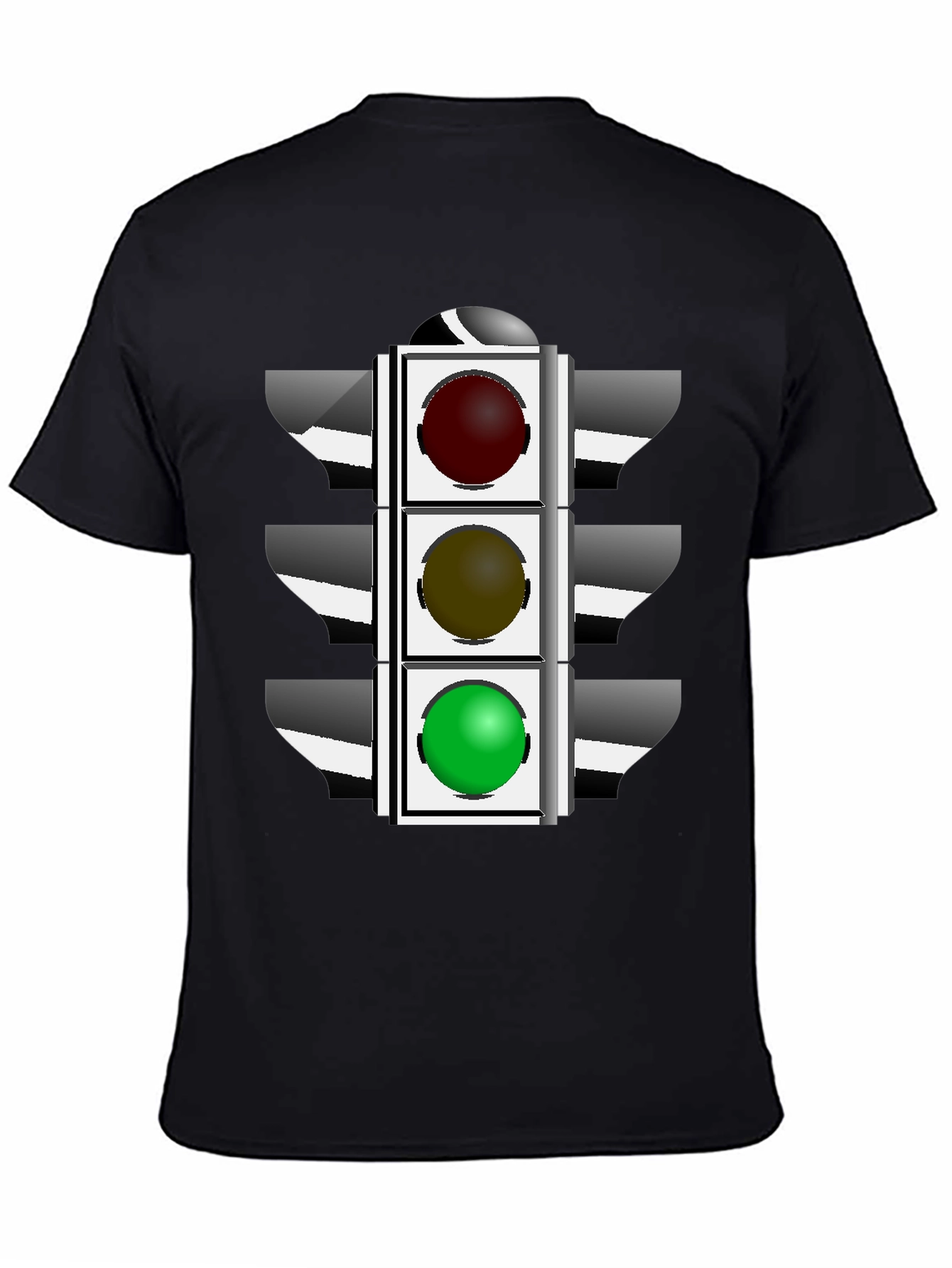 Traffic Light Graphic T-Shirt - Black