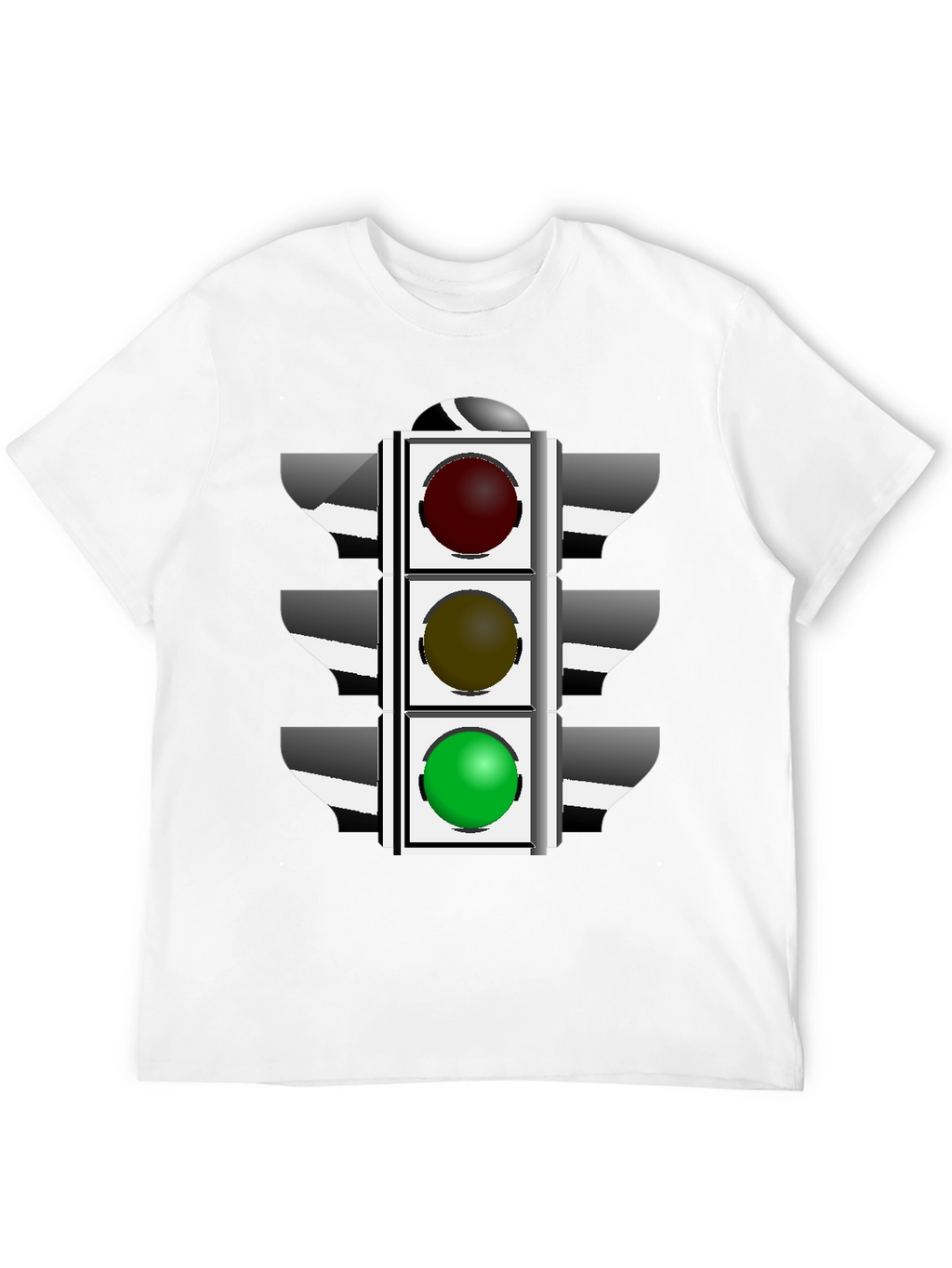 Traffic Light Graphic T-Shirt - Black