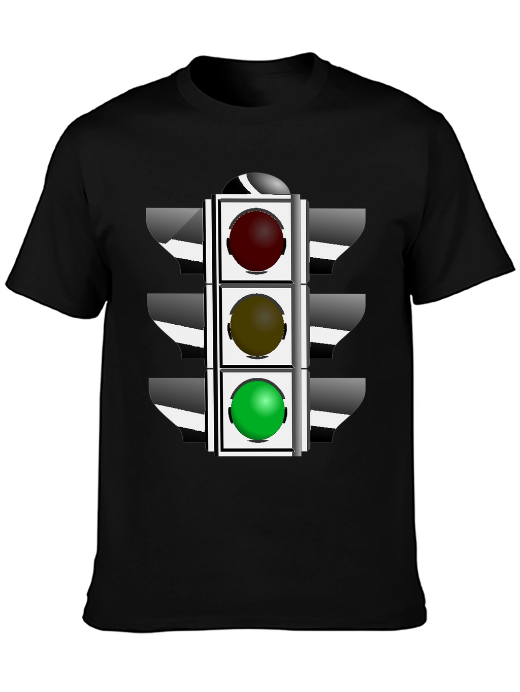 Traffic Light Graphic T-Shirt - Black