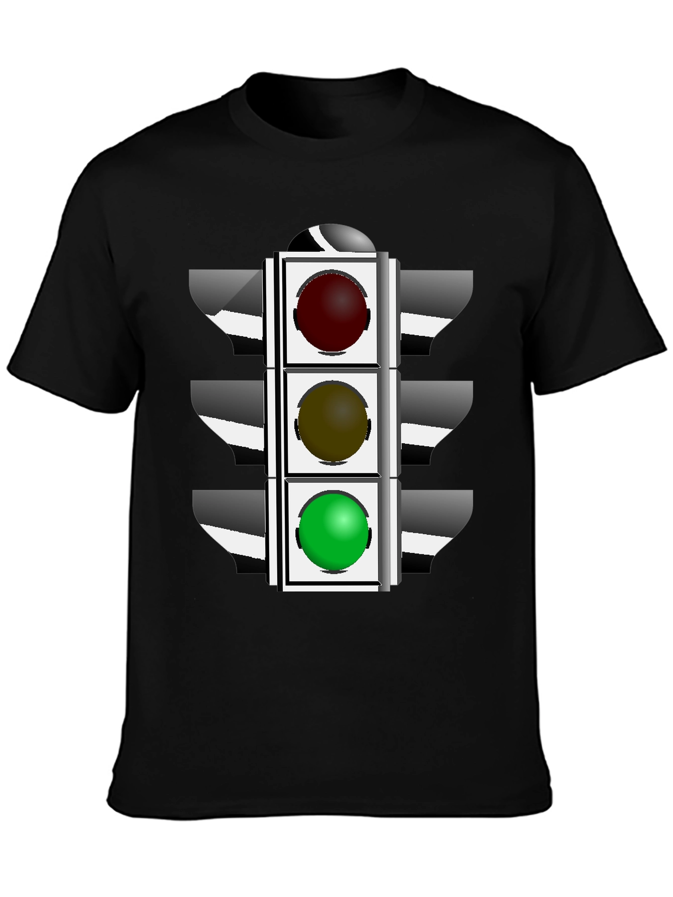 Traffic Light Graphic T-Shirt - Black