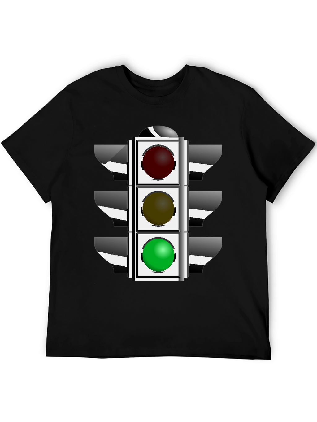 Traffic Light Graphic T-Shirt - Black