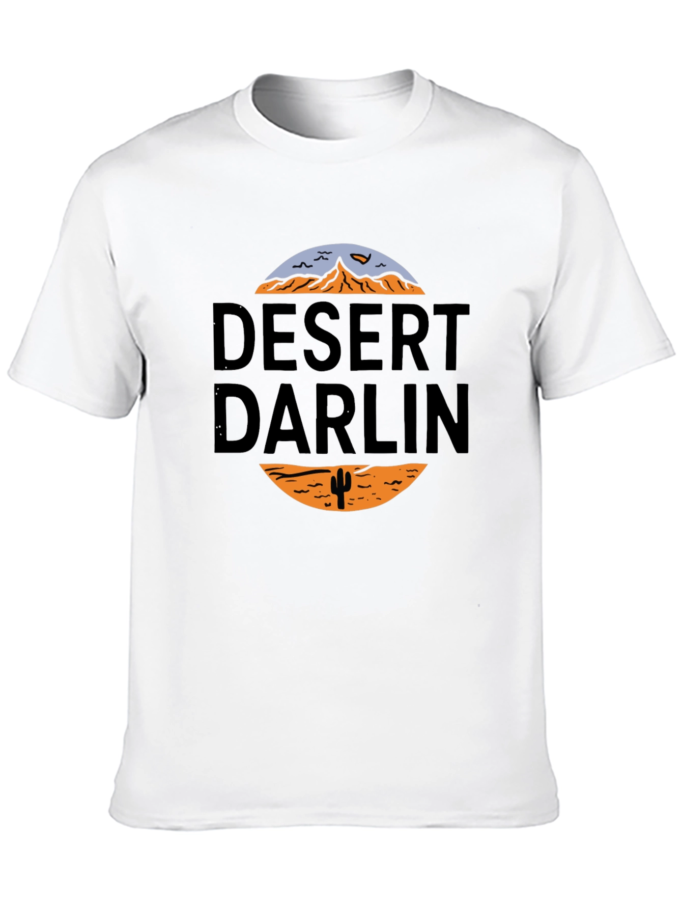 Desert Darlin Graphic Print Black T-Shirt
