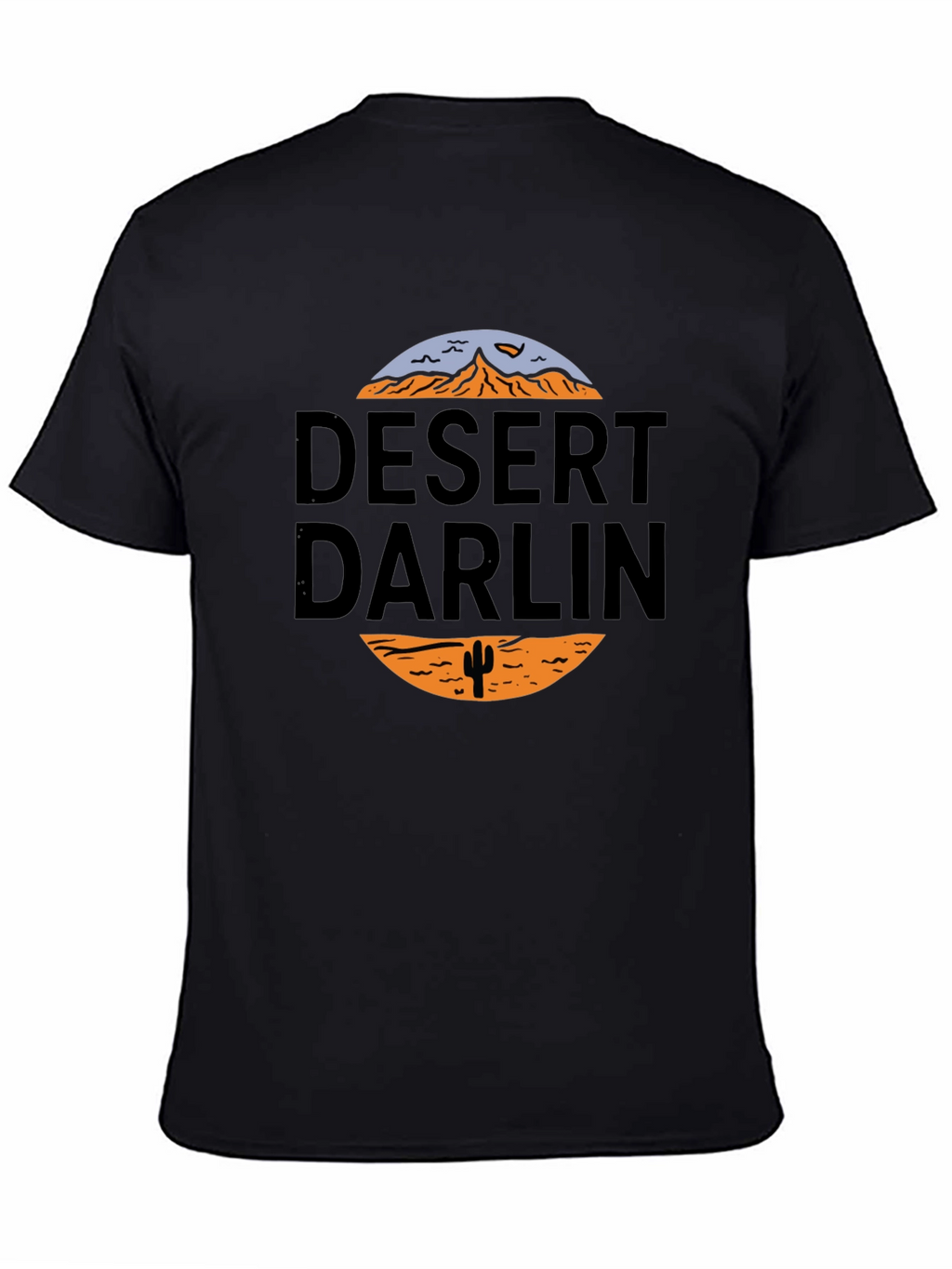 Desert Darlin Graphic Print Black T-Shirt