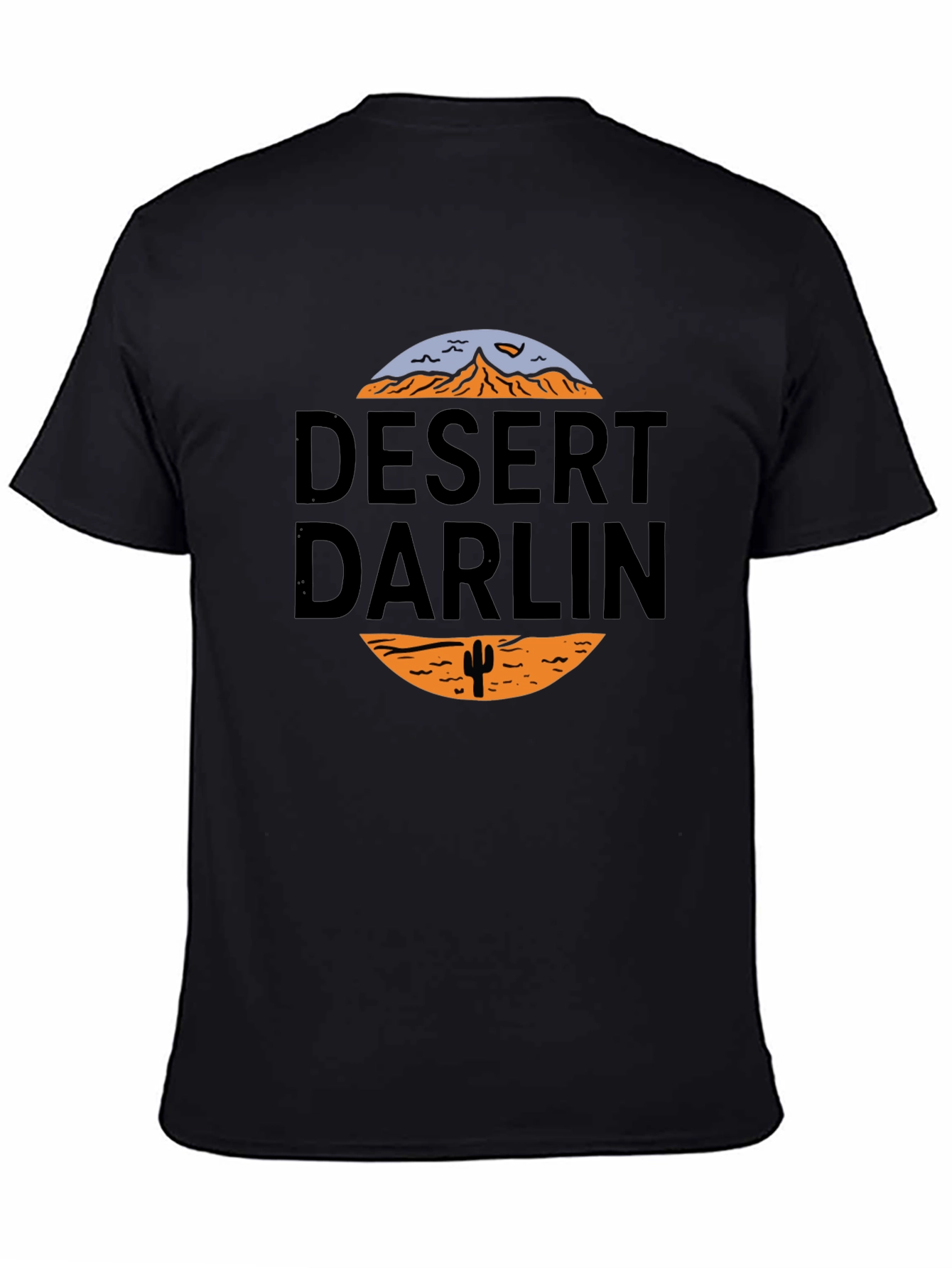 Desert Darlin Graphic Print Black T-Shirt