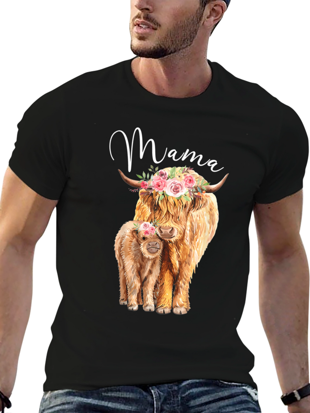 Mama Highland Cow T-Shirt