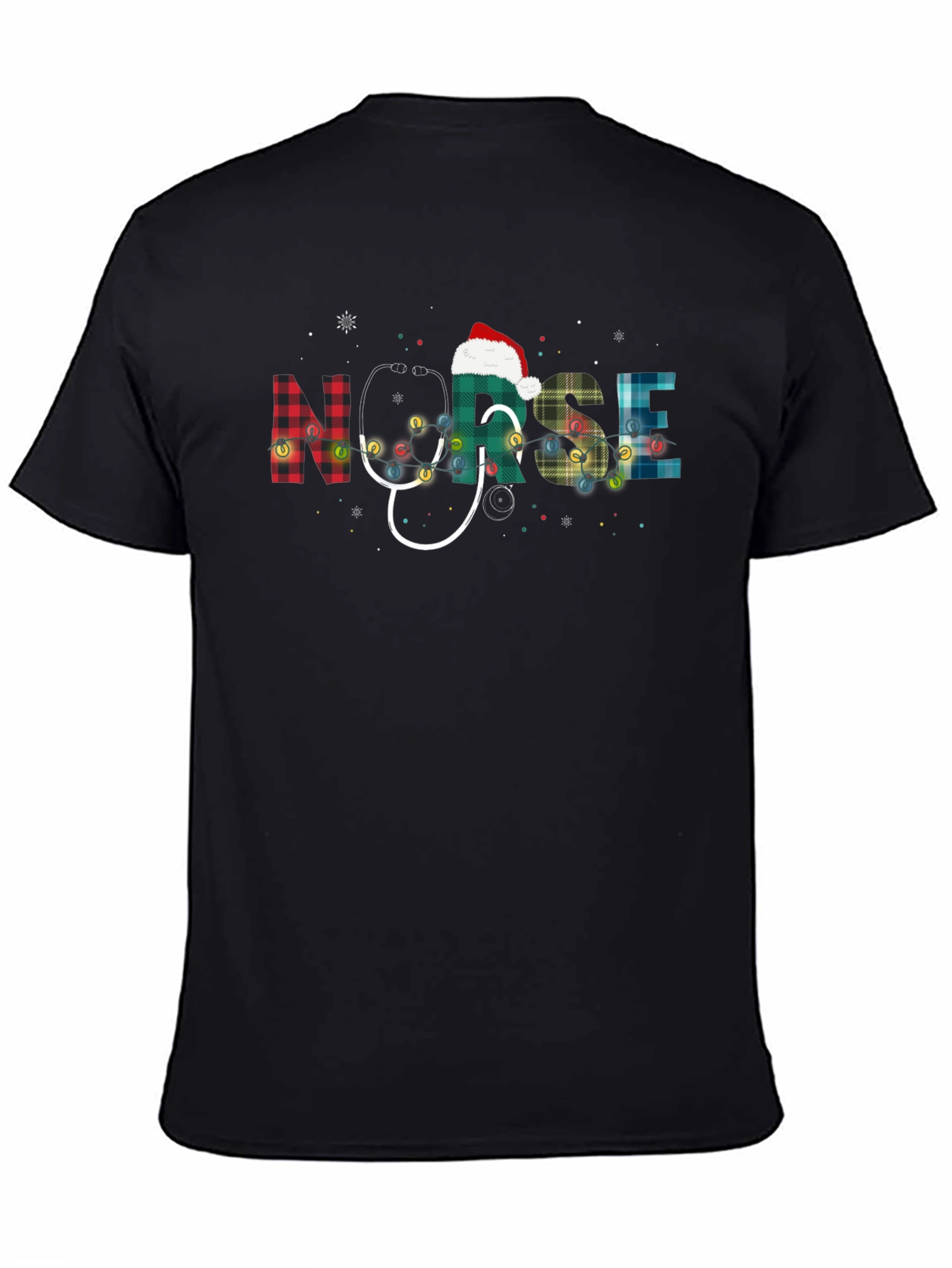 Nurse Christmas Plaid T-Shirt
