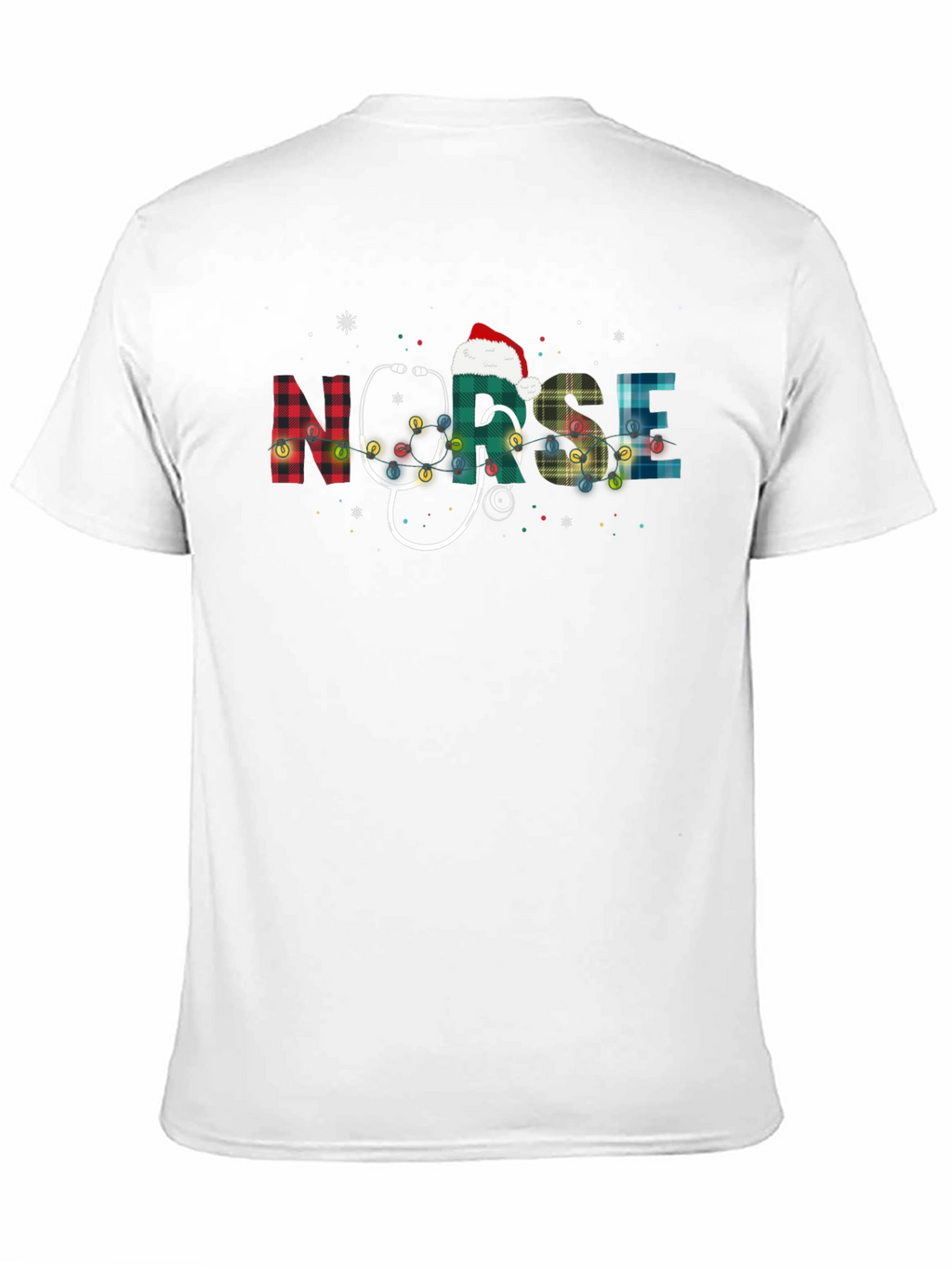 Nurse Christmas Plaid T-Shirt
