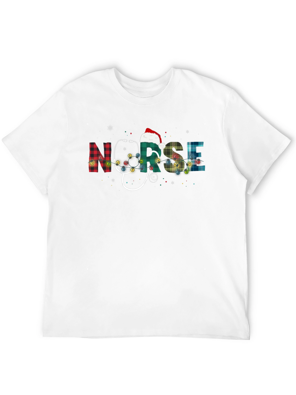 Nurse Christmas Plaid T-Shirt