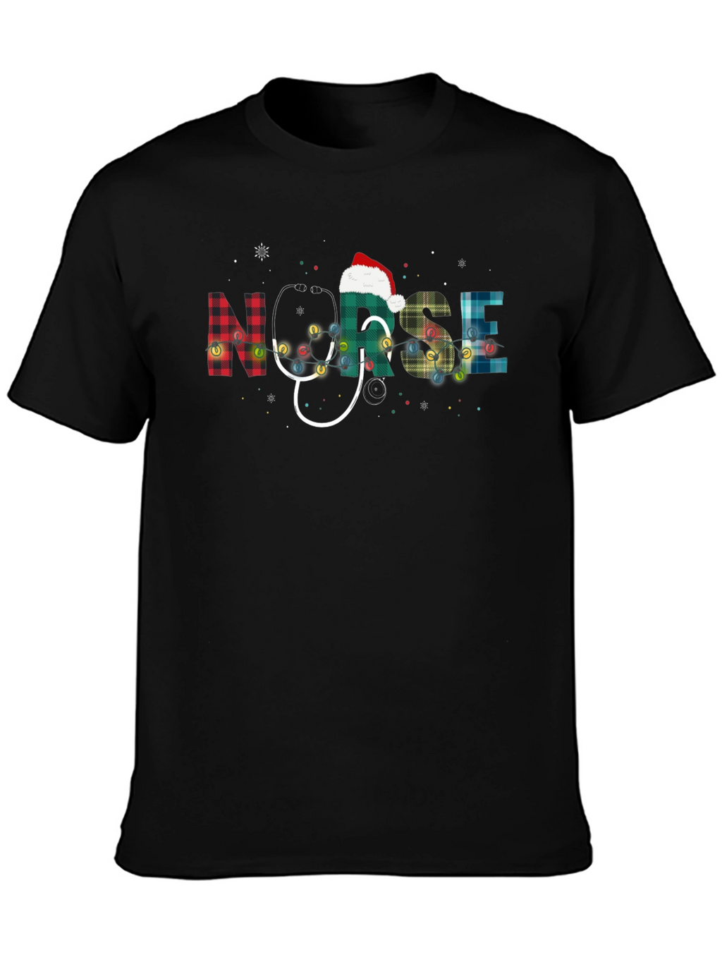 Nurse Christmas Plaid T-Shirt