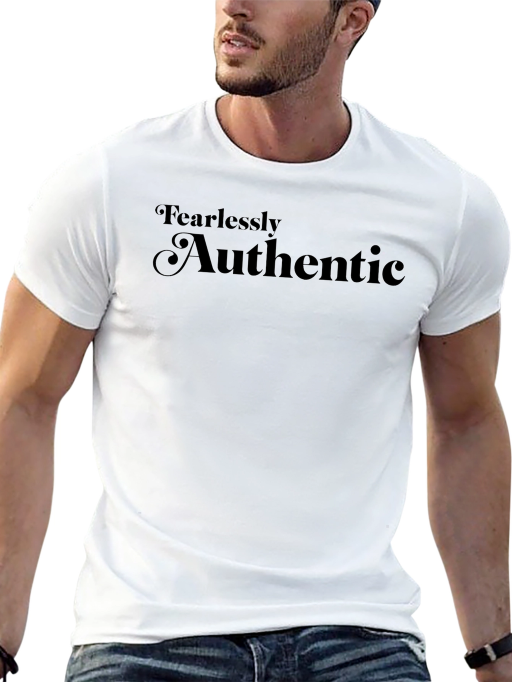 Fearlessly Authentic Black Graphic Tee