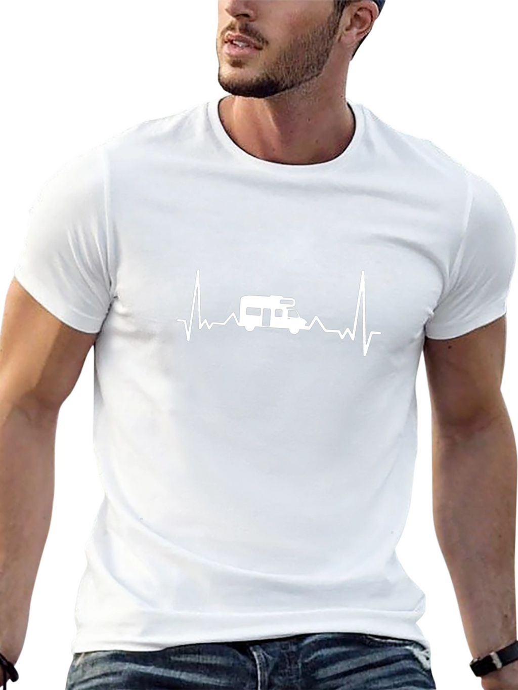 Camper Heartbeat T-Shirt - Travel Lover Tee
