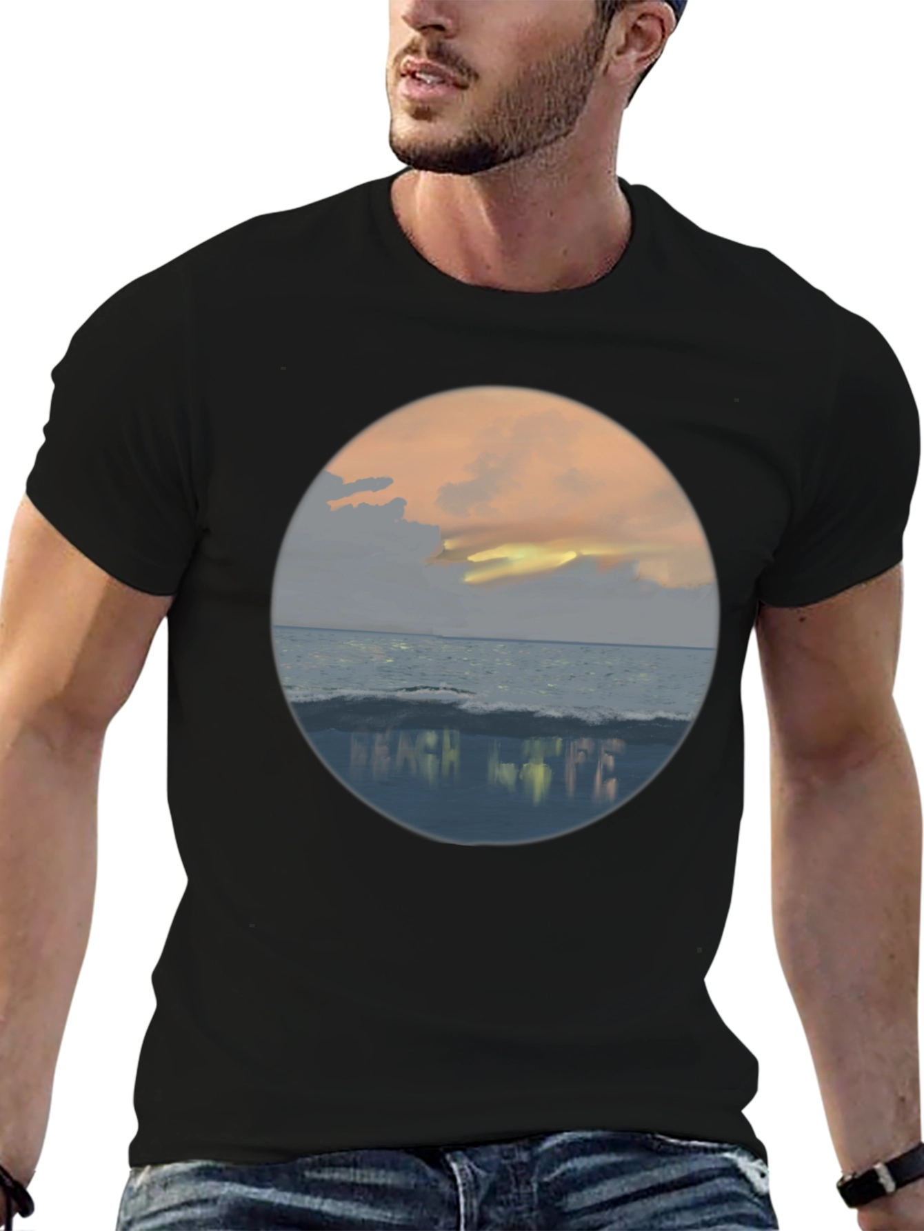 Beach Life Sunset Graphic Tee