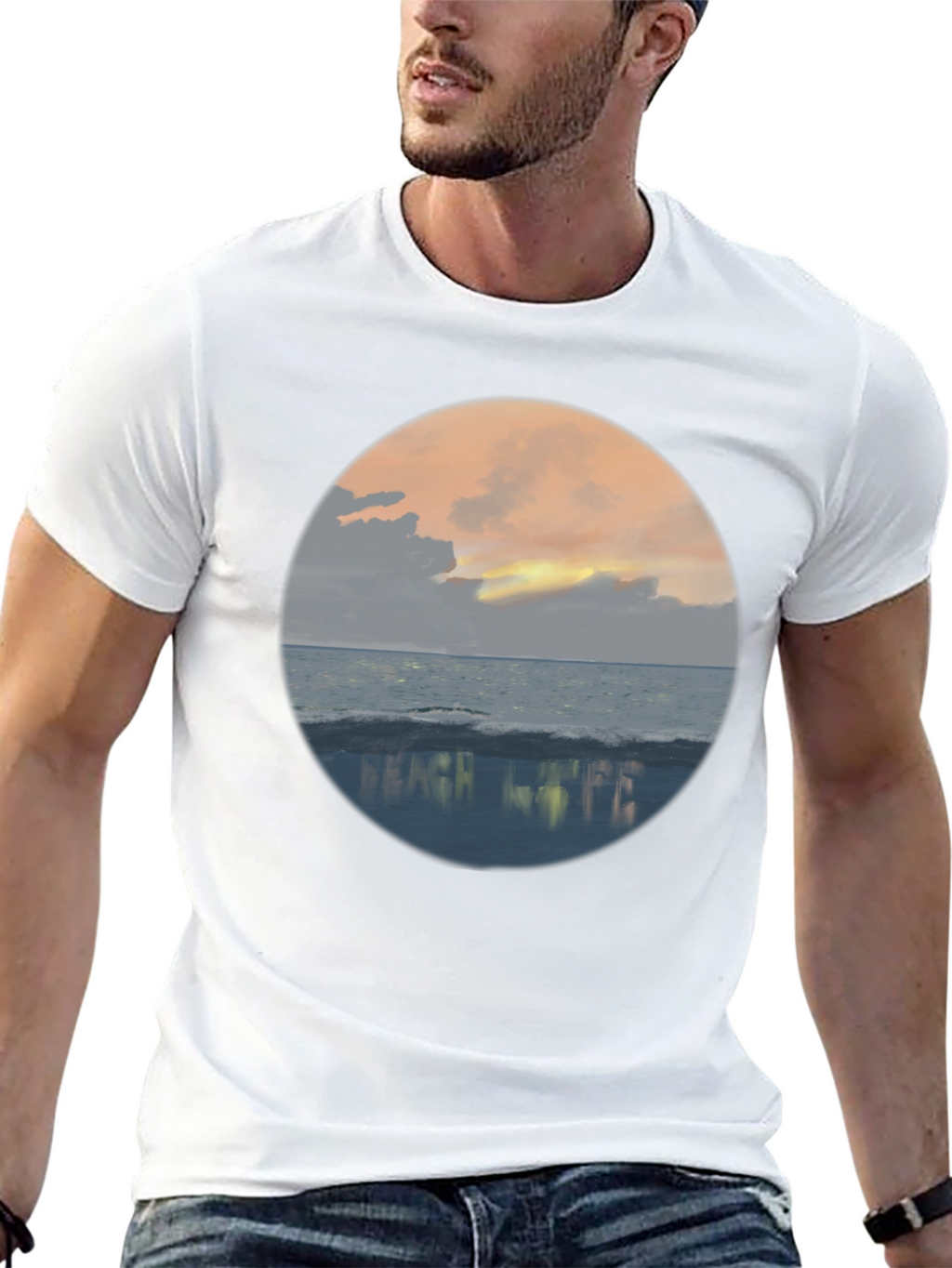 Beach Life Sunset Graphic Tee