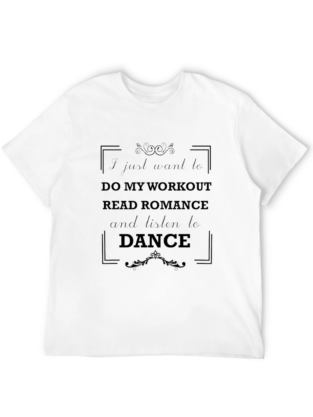 Workout Romance Dance Black Graphic Tee
