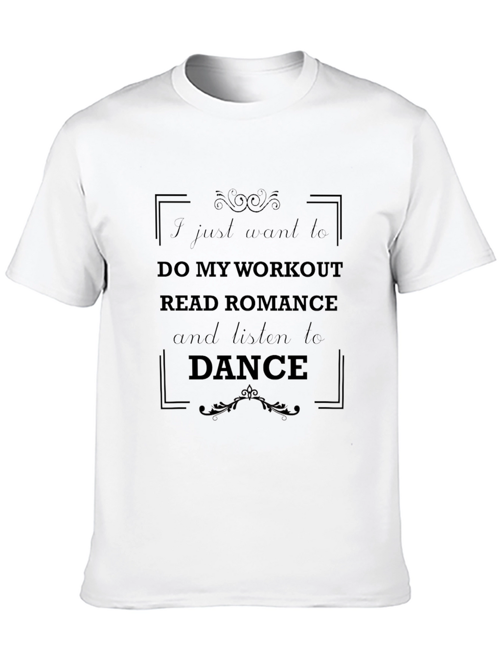 Workout Romance Dance Black Graphic Tee