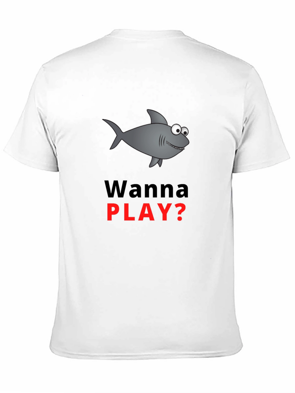 Wanna Play Shark Graphic Tee - Black Cotton Blend