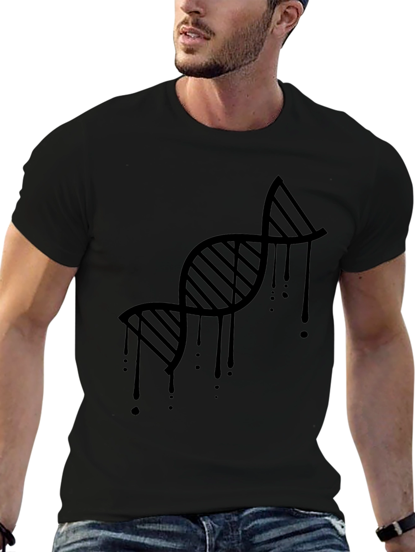 DNA Drip Black Graphic Tee