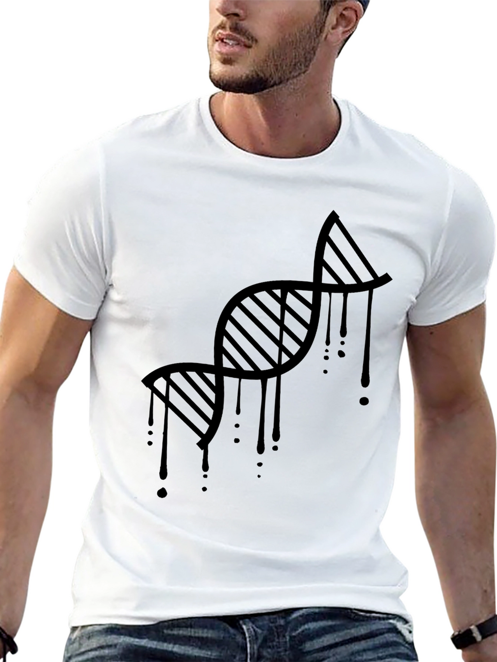 DNA Drip Black Graphic Tee