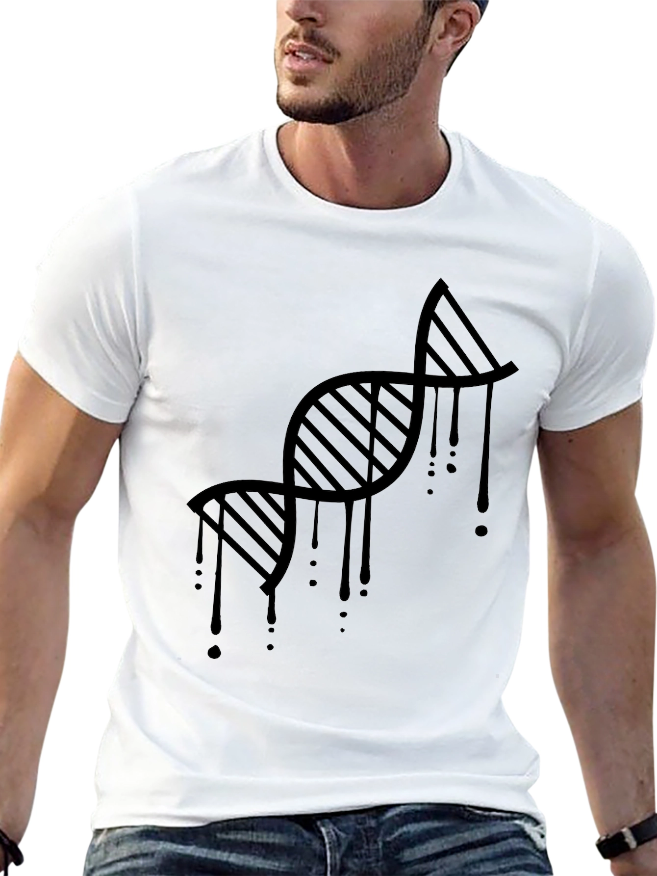 DNA Drip Black Graphic Tee