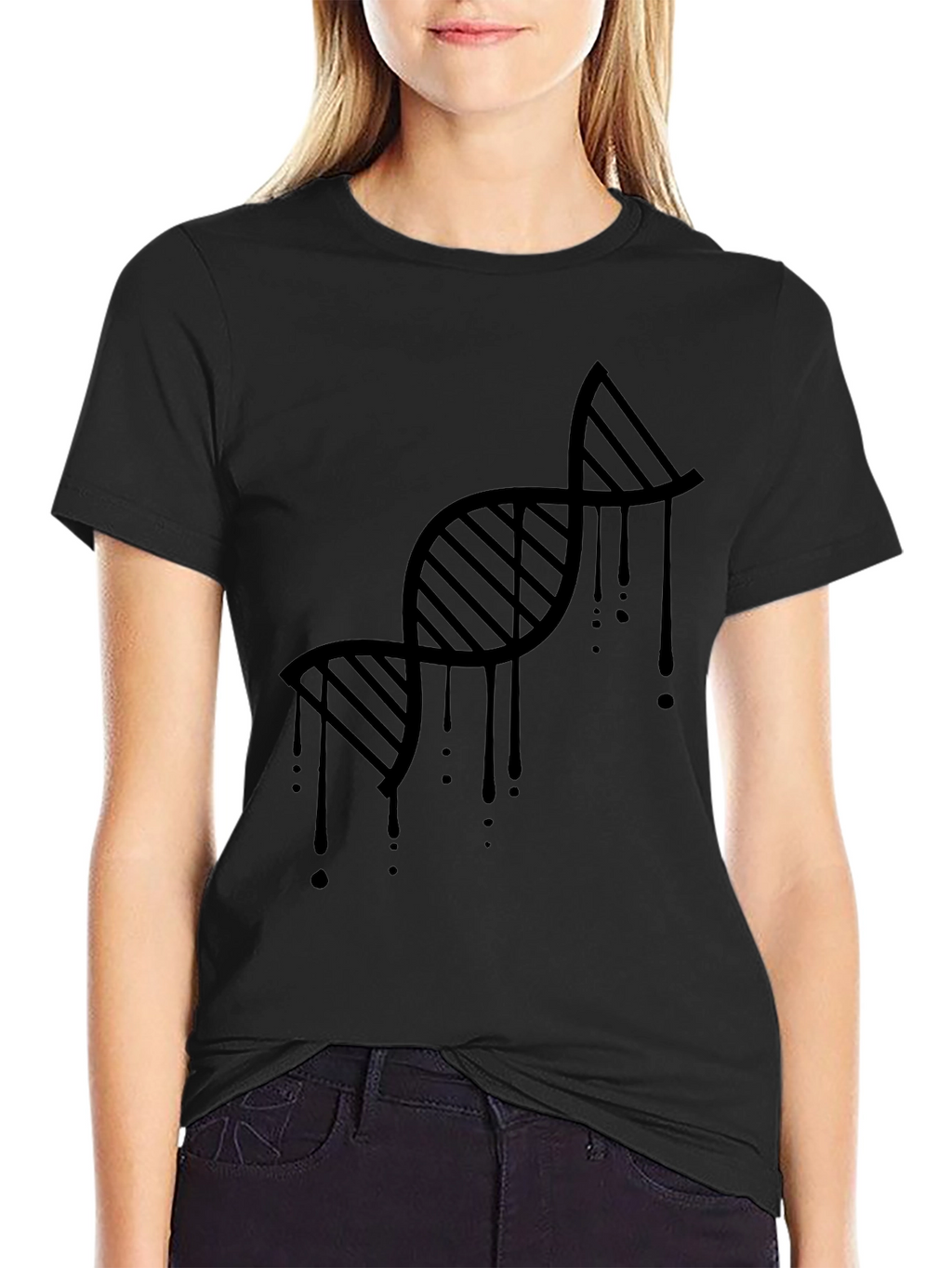 DNA Drip Black Graphic Tee