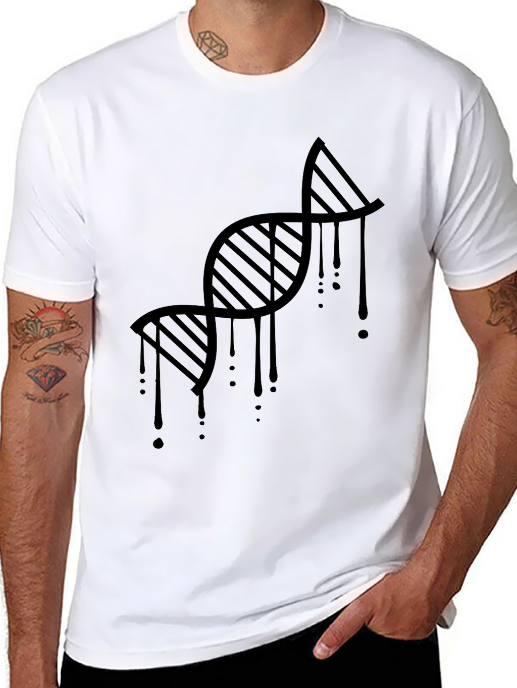 DNA Drip Black Graphic Tee