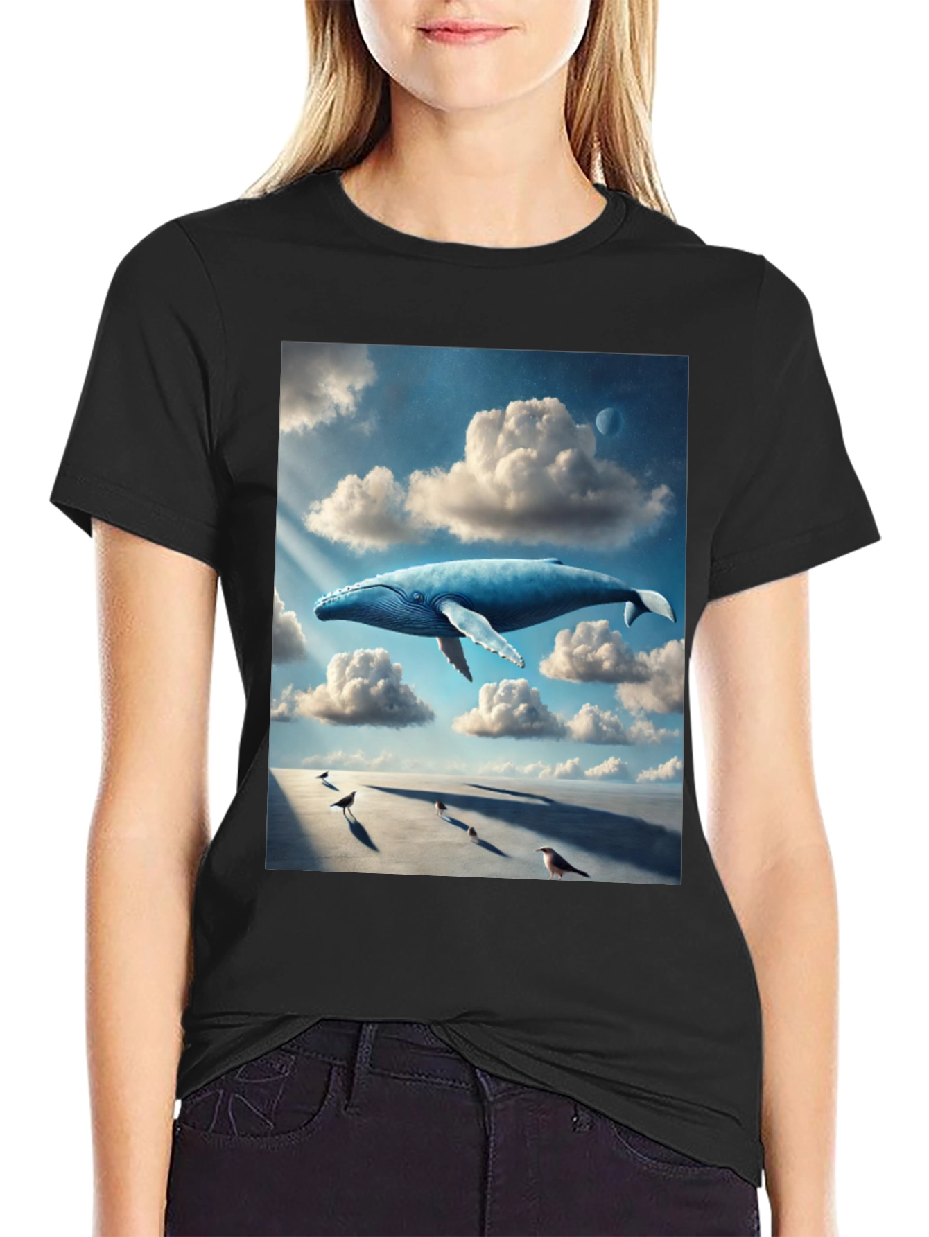 Whimsical Whale Dreamscape Graphic Tee