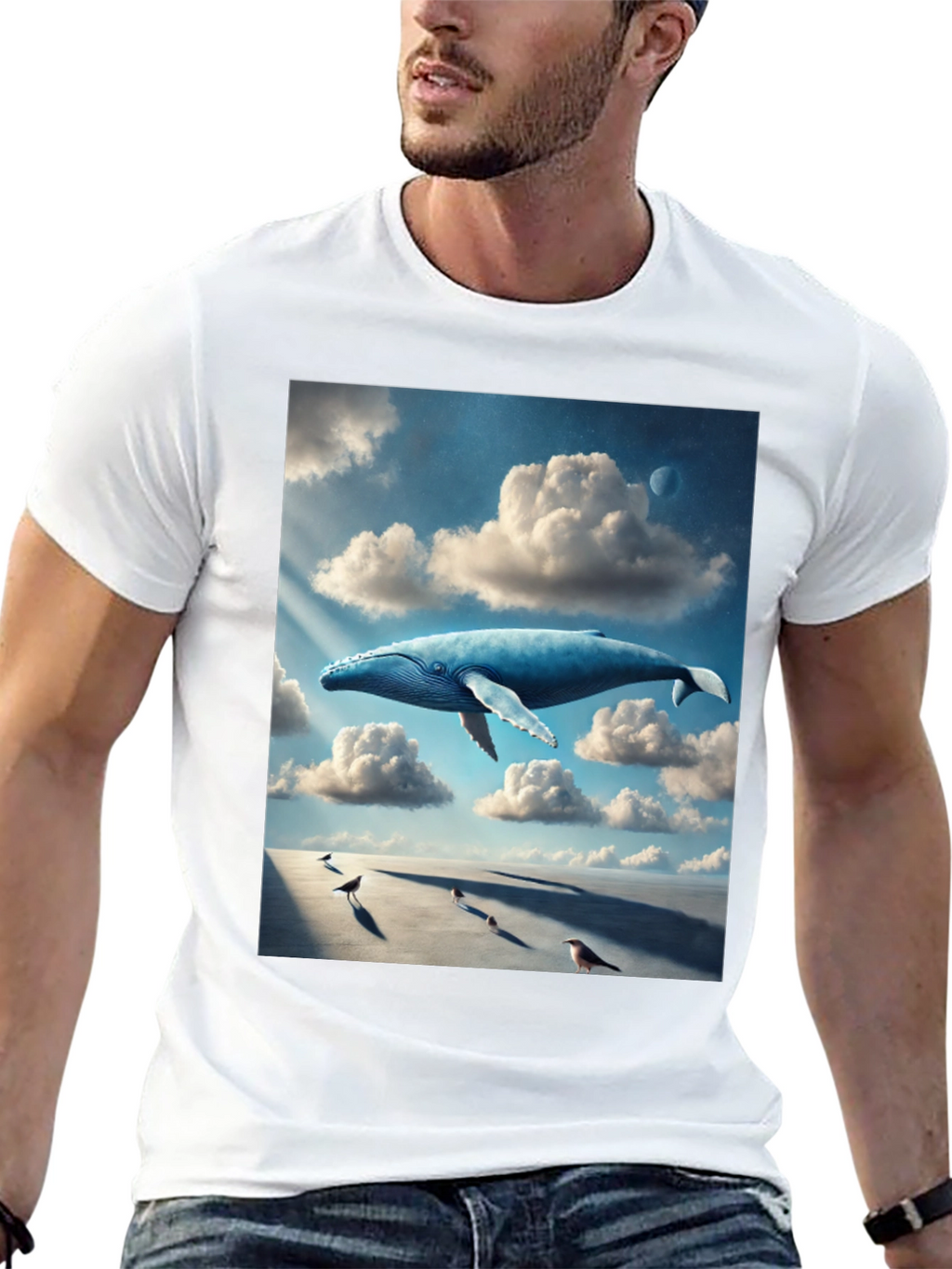 Whimsical Whale Dreamscape Graphic Tee
