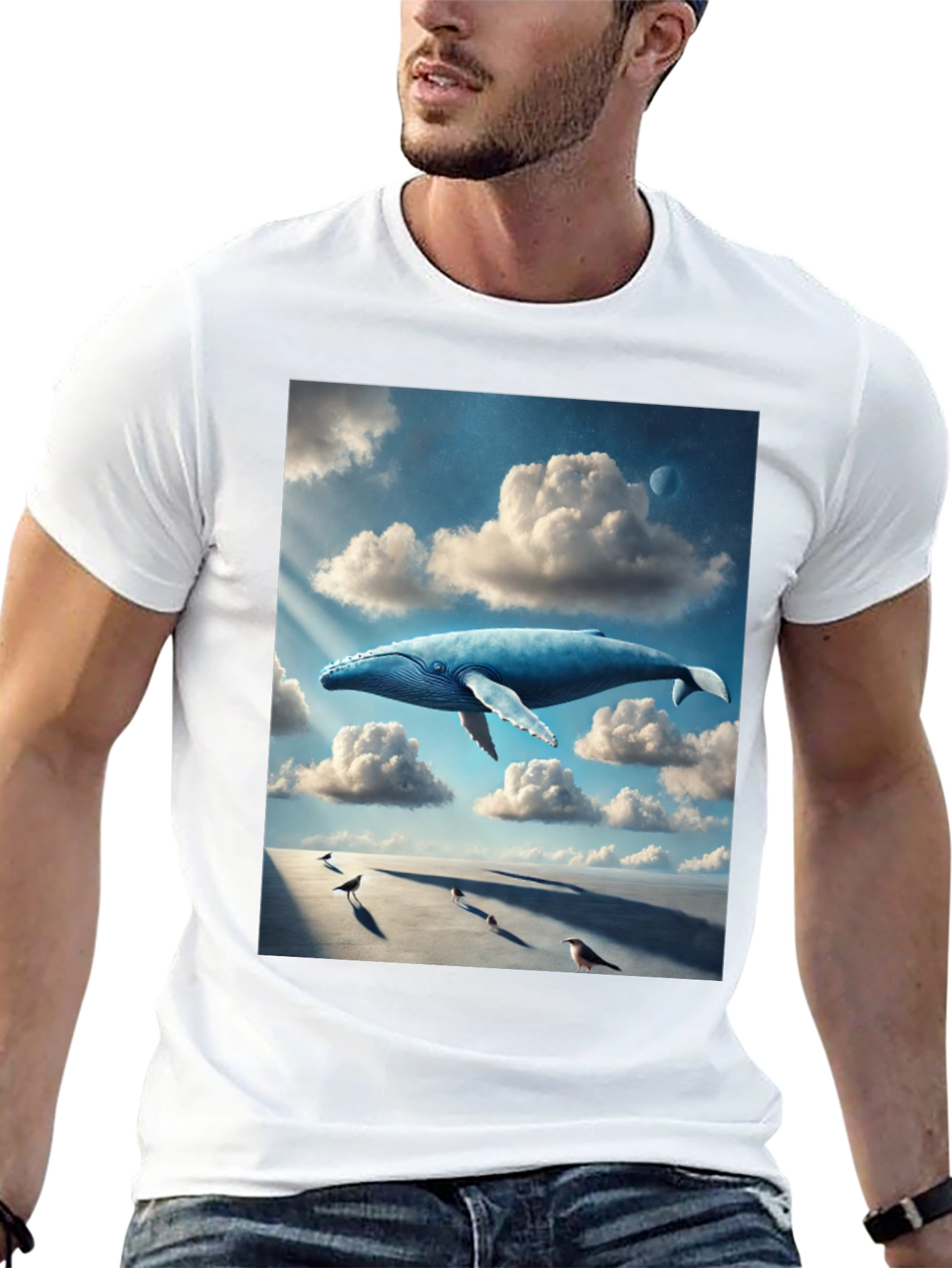 Whimsical Whale Dreamscape Graphic Tee