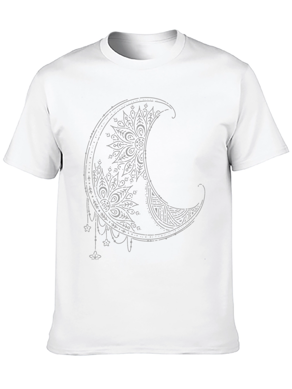 Boho Moon Graphic Tee - Stylish Black T-Shirt