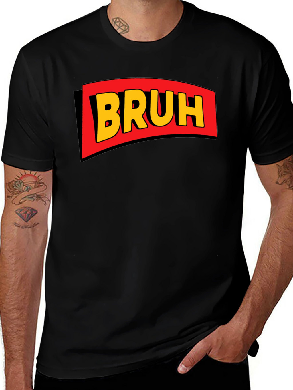 Bruh Graphic Tee - Cool Comic Style T-Shirt