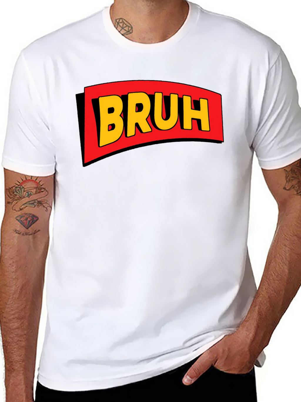 Bruh Graphic Tee - Cool Comic Style T-Shirt