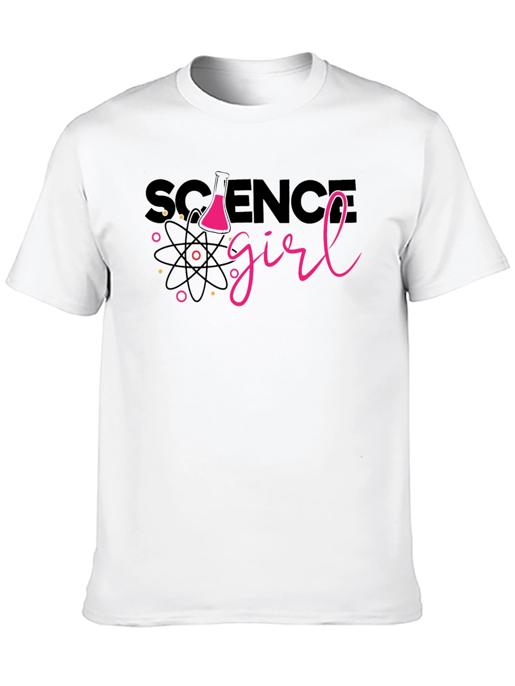 Science Girl T-Shirt - Black Short Sleeve