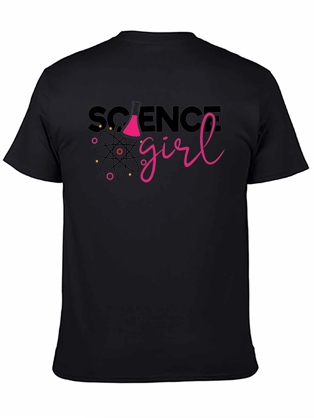 Science Girl T-Shirt - Black Short Sleeve