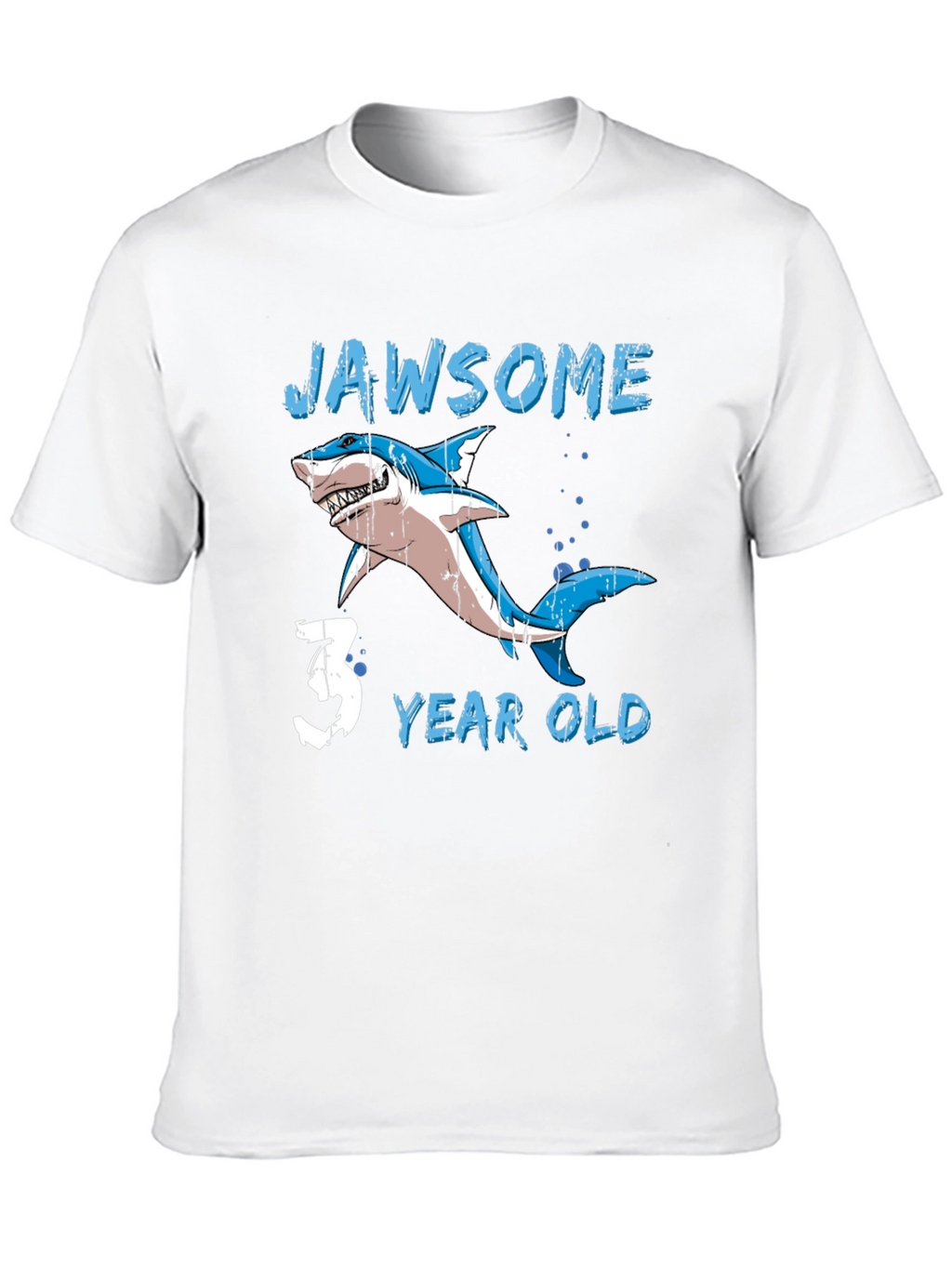 Jawsome 3 Year Old Shark Birthday T-Shirt