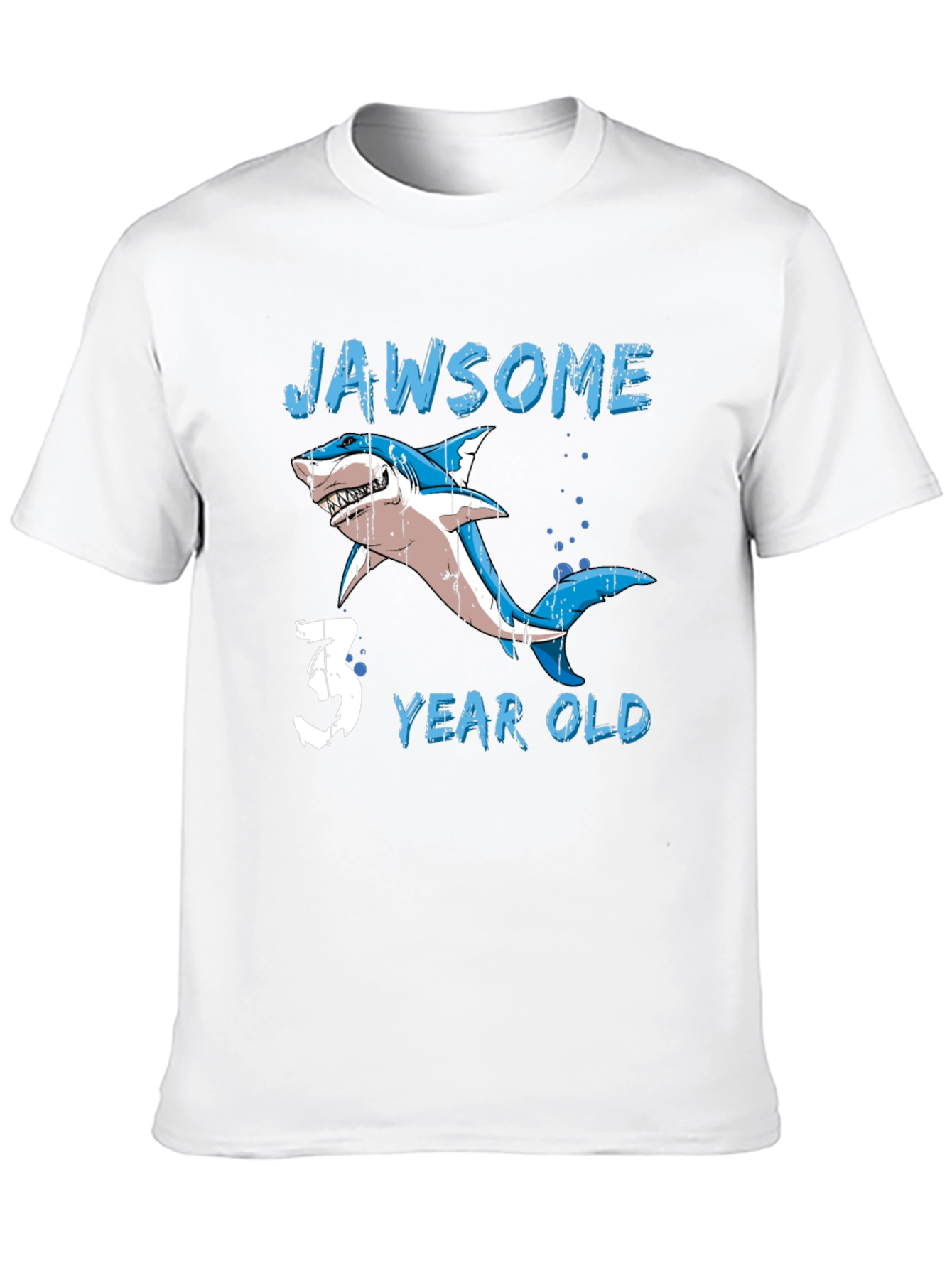 Jawsome 3 Year Old Shark Birthday T-Shirt