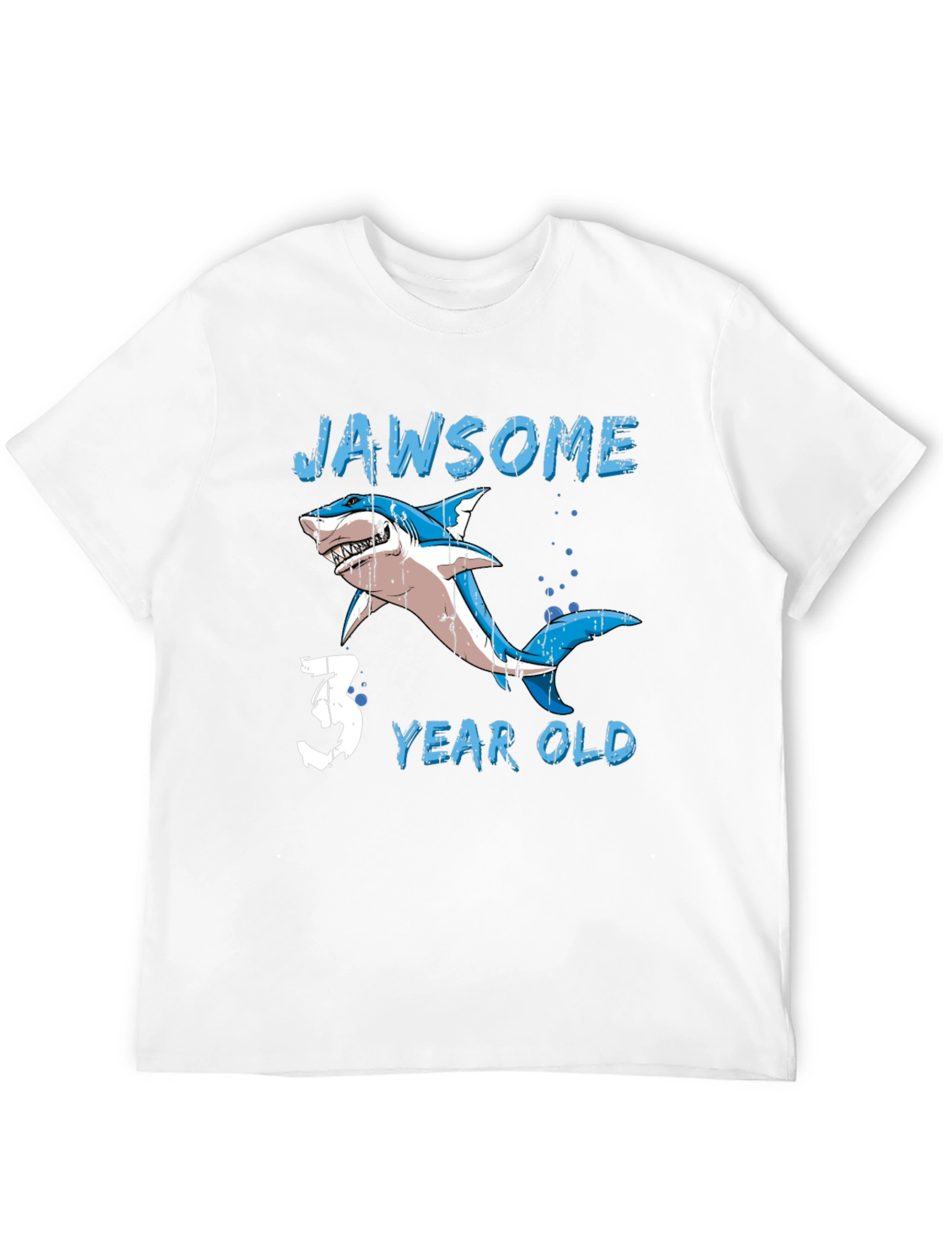 Jawsome 3 Year Old Shark Birthday T-Shirt