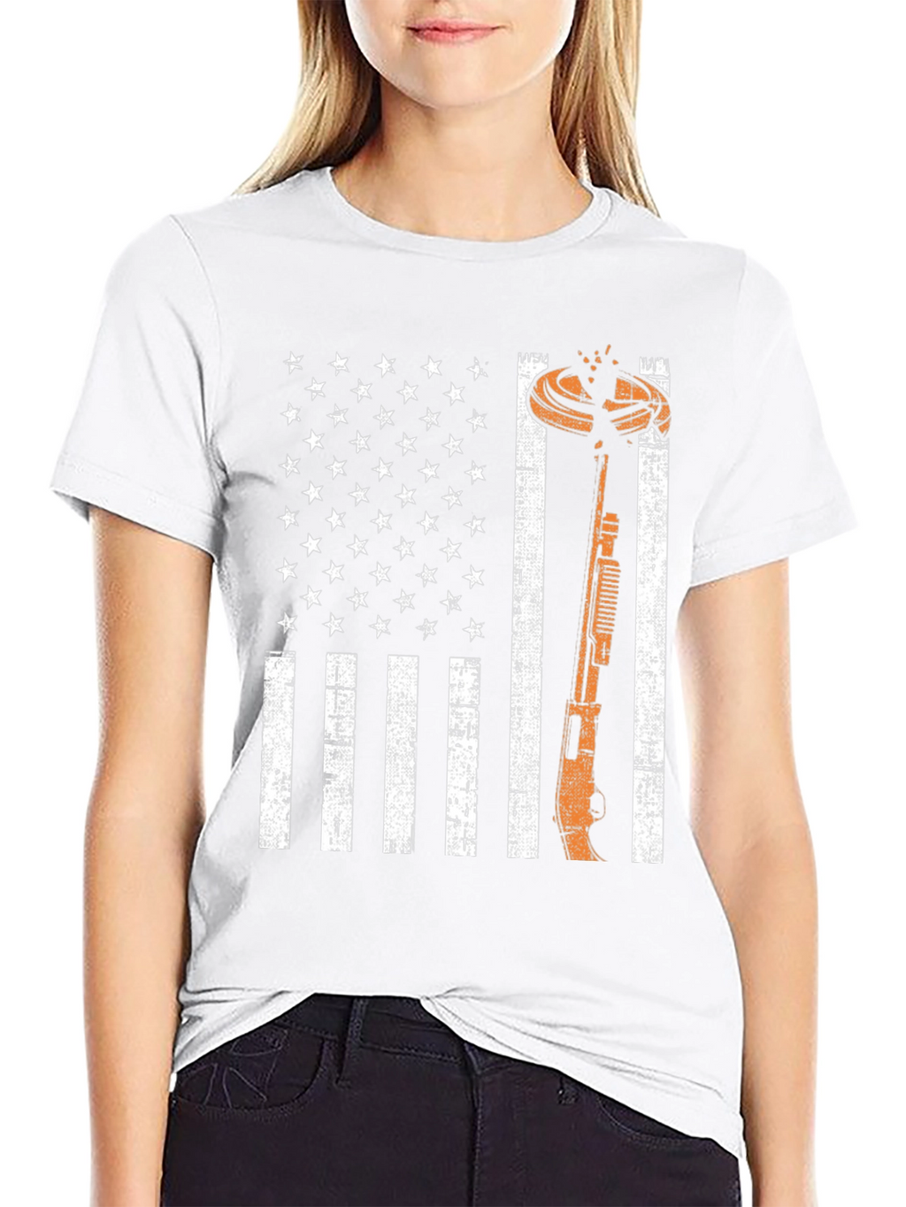 American Flag Clay Shooting T-Shirt