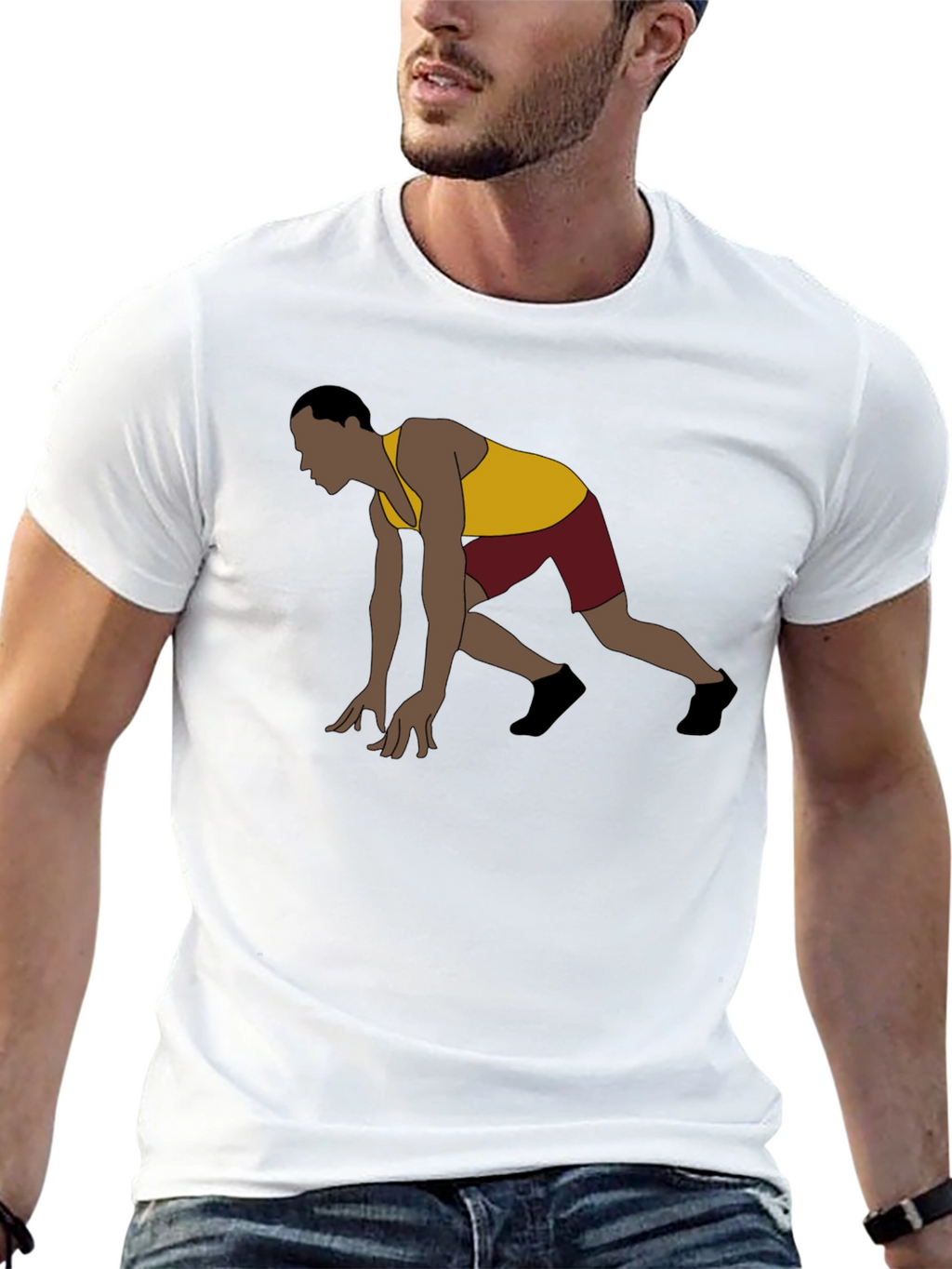 Runner Start Graphic Tee - Black Casual Shirt