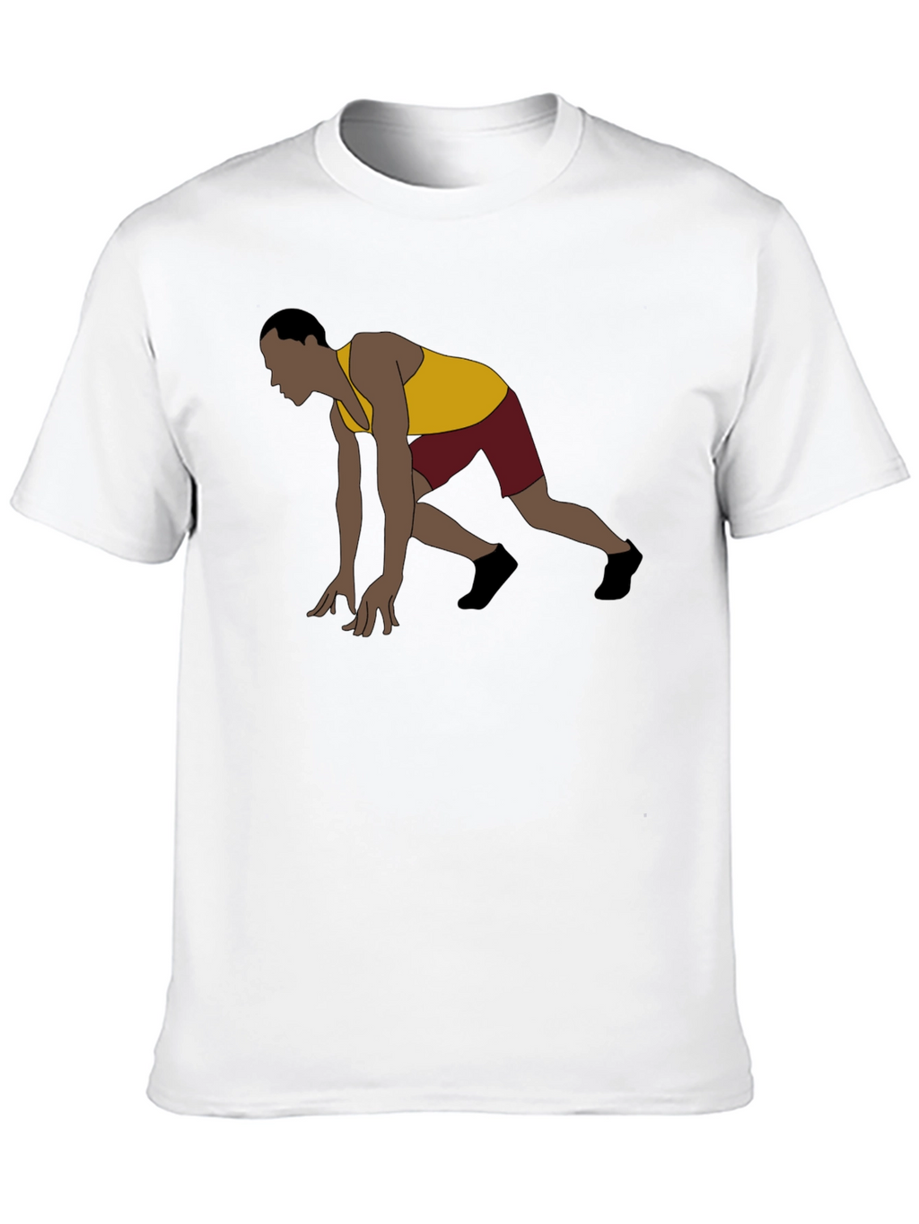 Runner Start Graphic Tee - Black Casual Shirt