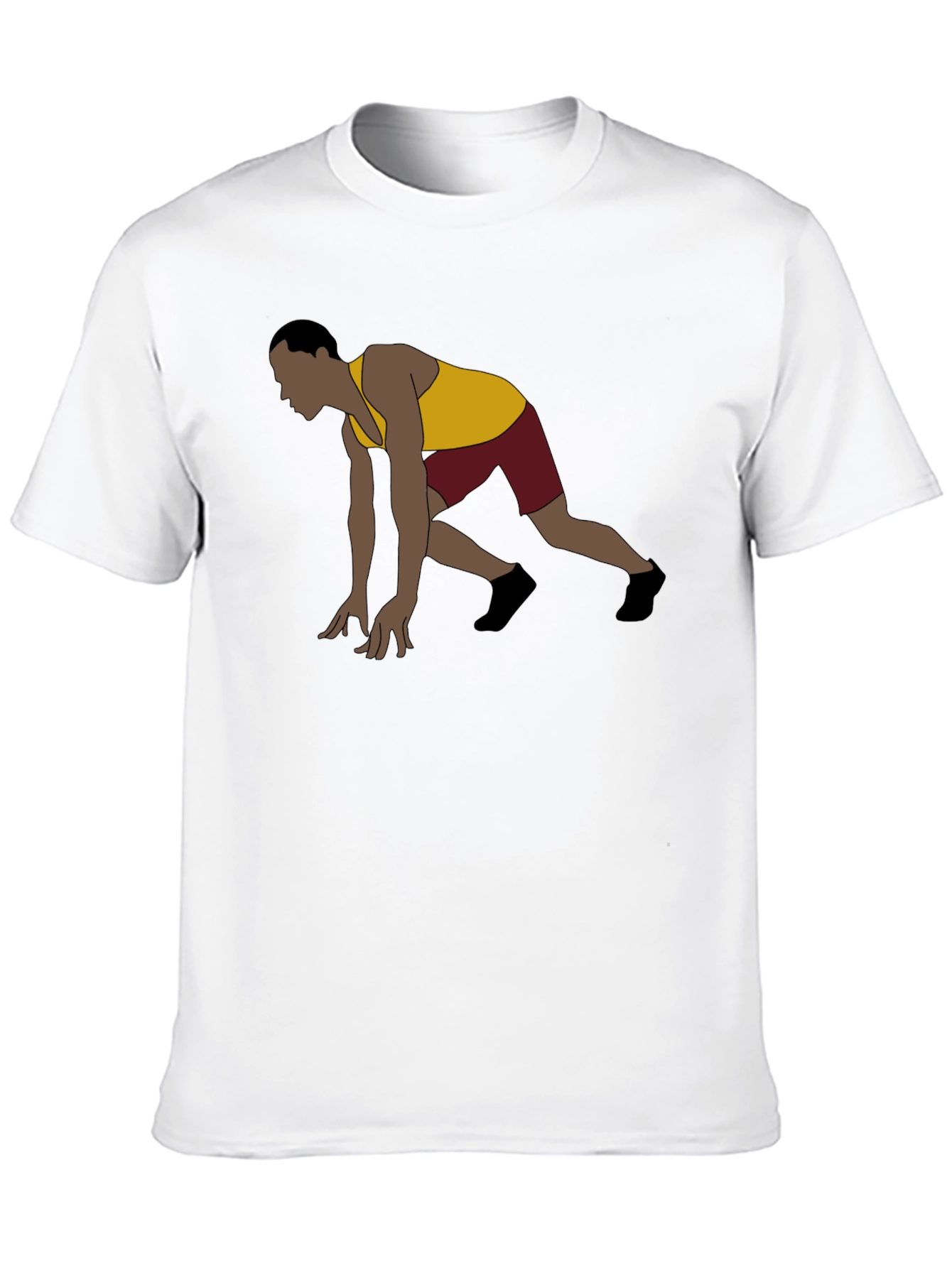 Runner Start Graphic Tee - Black Casual Shirt